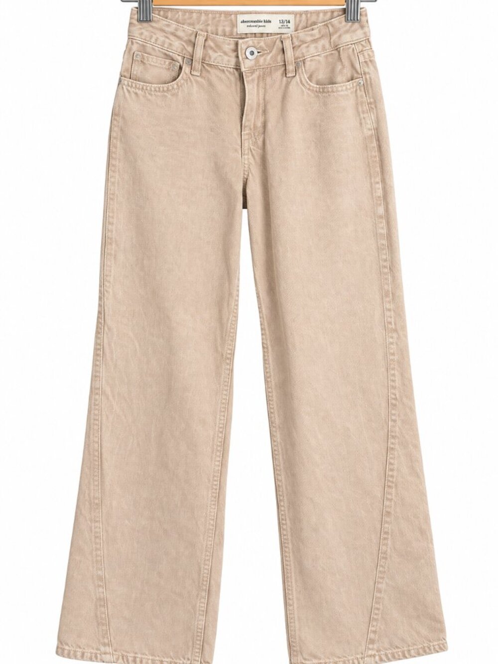 Abercrombie Kids Low Rise Baggy Jeans Beige Size 11/12 Long